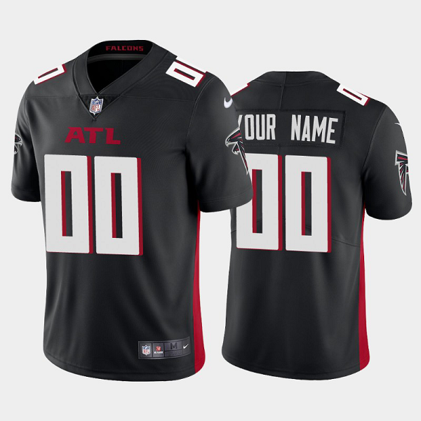 Custom Men's Atlanta Falcons Black 2020 New Vapor Limited Nike Jersey