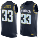 Men's Nike Los Angeles Chargers #33 Derwin James Limited Navy Blue Player Name And Number Tank Top NFL Jersey