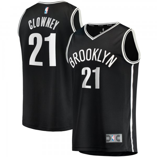 Youth Brooklyn Nets Noah Clowney Fanatics Black  Fast Break Replica Jersey - Icon Edition