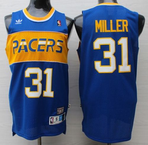 Men's Indiana Pacers #31 Reggie Miller Light Blue Rookie Throwback Stitched NBA Jersey