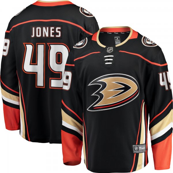 Men's Anaheim Ducks Max Jones Fanatics Black Breakaway Player Jersey