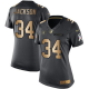 Nike Las Vegas Raiders #34 Bo Jackson Black Women's Stitched NFL Limited Gold Salute to Service Jersey