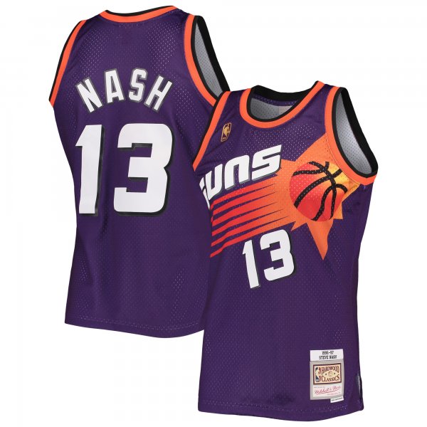 Men's Phoenix Suns Steve Nash Mitchell & Ness Purple 1996/97 Hardwood Classics Swingman Jersey