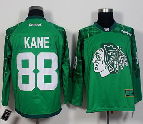 Chicago Blackhawks #88 Patrick Kane Green St. Patrick's Day New Stitched NHL Jersey