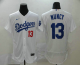 Men's Los Angeles Dodgers #13 Max Muncy White Stitched MLB Flex Base Nike Jersey