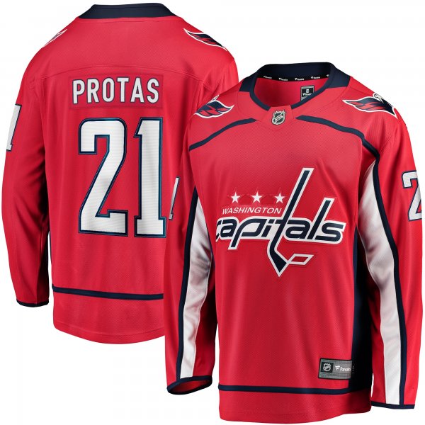 Men's Washington Capitals Aliaksei Protas Fanatics Red Home Breakaway Jersey