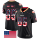 San Francisco 49ers #85 George Kittle Black Men's Stitched NFL Limited Rush USA Flag Jersey