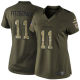 Nike Arizona Cardinals #11 Larry Fitzgerald Green Women's Stitched NFL Limited Salute to Service Jersey