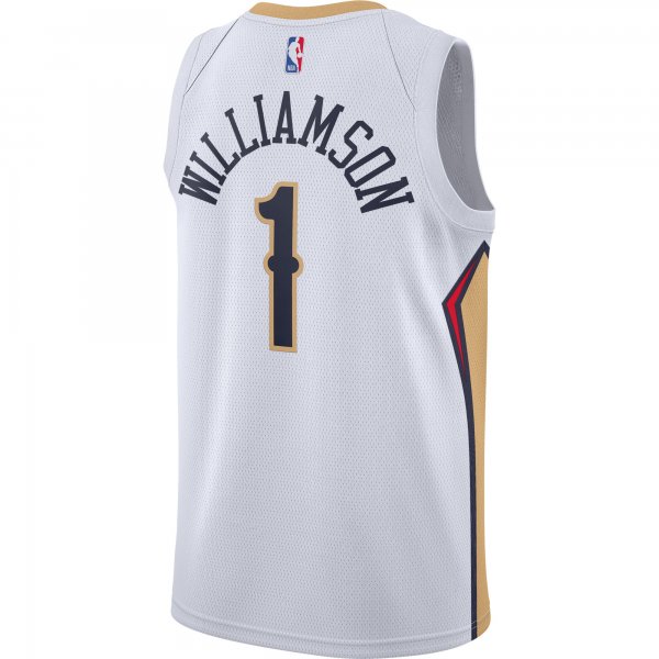 Men's New Orleans Pelicans Zion Williamson Nike White Swingman Jersey - Association Edition