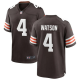 Men's Cleveland Browns #4 Deshaun Watson Game Brown Jersey