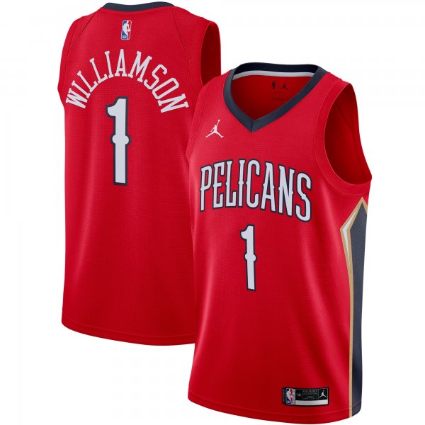 Men's New Orleans Pelicans Zion Williamson Jordan Brand Red 2020/21 Swingman Jersey - Statement Edition