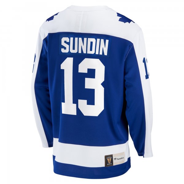 Men's Toronto Maple Leafs Mats Sundin Fanatics Blue Breakaway Retired Player Jersey