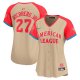 Women's American League #27 Vladimir Guerrero Jr. Nike Cream 2024 MLB All-Star Game Cool Base Jersey