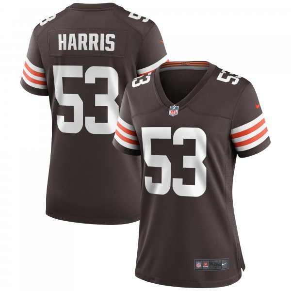 Women's Cleveland Browns Nick Harris Nike Brown Game Jersey