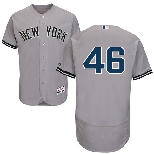 New York Yankees #46 Andy Pettitte Grey Flexbase Collection Stitched MLB Jersey