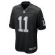 Men's Las Vegas Raiders Tre Tucker Nike  Black Team Game Jersey