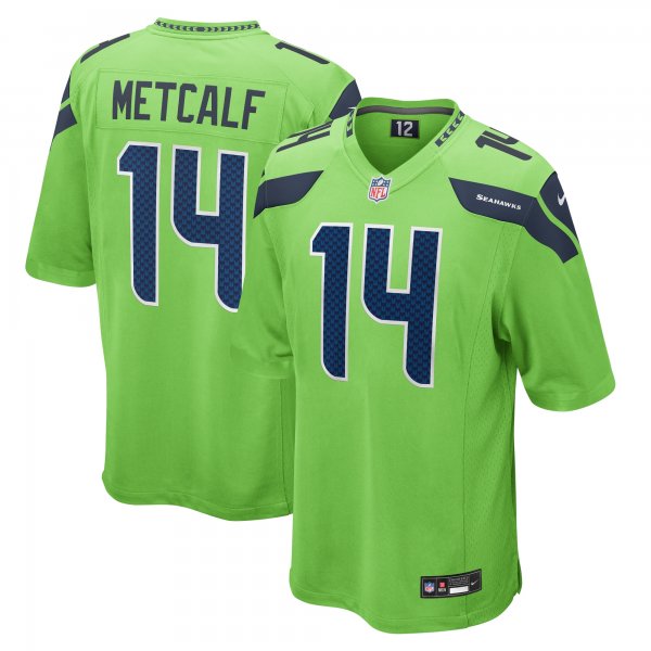 Men's Seattle Seahawks DK Metcalf Nike Neon Green  Game Jersey