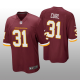 Men's Washington Football Team #31 Kamren Curl Burgundy Jersey