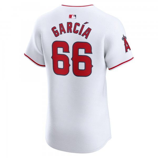 Men's Los Angeles Angels Luis Garcia Nike White Home Elite Player Jersey