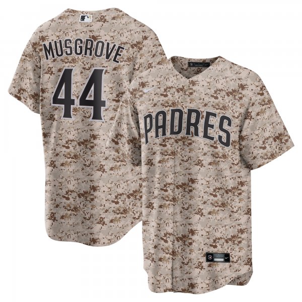 Men's San Diego Padres Joe Musgrove Nike Camo USMC Alternate Replica Player Jersey