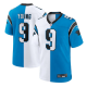 Men's Nike Carolina Panthers #9 Bryce Young Blue White Split Limited Jersey