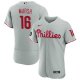 Men's Philadelphia Phillies #16 Brandon Marsh Road Gray Baseball Jersey