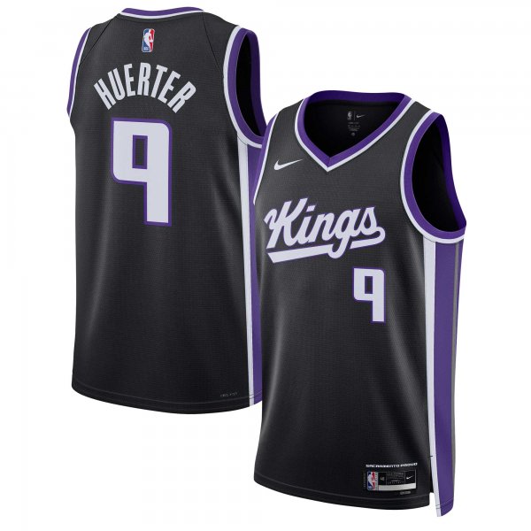 Unisex Sacramento Kings Kevin Huerter Nike Black Swingman Jersey - Icon Edition