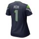 Women's Seattle Seahawks Number 1 Mom Nike College Navy Game Jersey