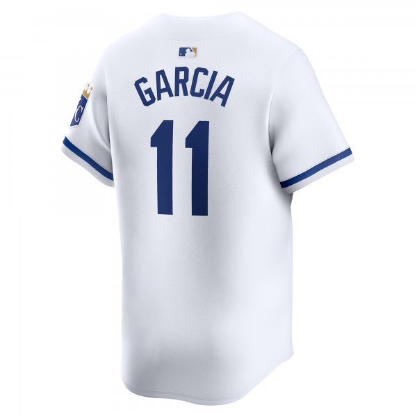 Men's Kansas City Royals Maikel Garcia Nike White Home Limited Player Jersey