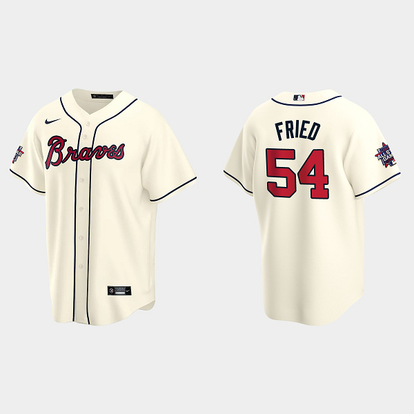 Men's Atlanta Braves #54 Max Fried Cream 2021 MLB All-Star Game Jersey