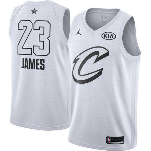 Men's Jordan Brand Cleveland Cavaliers #23 LeBron James White Swingman 2018 All-Star Game NBA Jersey