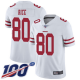 San Francisco 49ers #80 Jerry Rice White Men's Stitched NFL 100th Season Vapor Limited Jersey