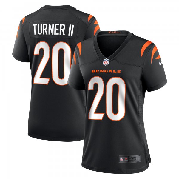 Women's Cincinnati Bengals DJ Turner Nike  Black Team Game Jersey