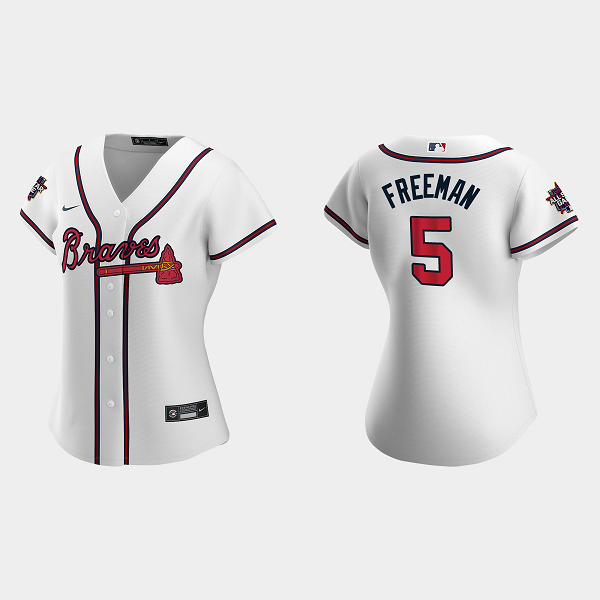 Women's Atlanta Braves #5 Freddie Freeman White 2021 MLB All-Star Game Jersey