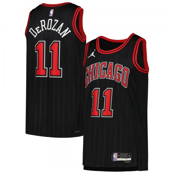 Unisex Chicago Bulls DeMar DeRozan Jordan Brand Black Swingman Jersey - Statement Edition