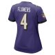 Women's Baltimore Ravens Zay Flowers Nike Purple Team Game Jersey