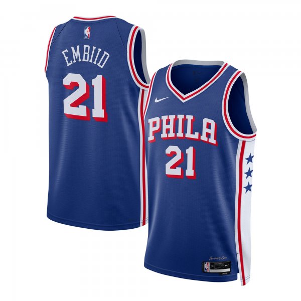 Youth Philadelphia 76ers Joel Embiid Nike Royal Swingman Jersey - Icon Edition