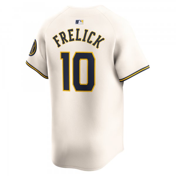 Men's Milwaukee Brewers Sal Frelick Nike Cream Home Limited Player Jersey