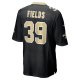 Men's New Orleans Saints DaMarcus Fields Nike Black Game Player Jersey