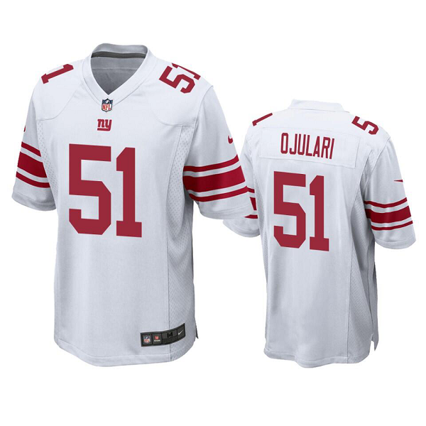 Men's New York Giants Azeez Ojulari #51 White Game NFL Jersey