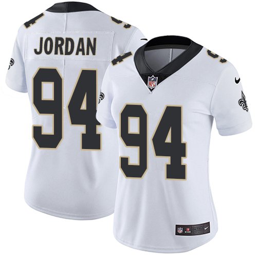 Nike New Orleans Saints #94 Cameron Jordan White Women's Stitched NFL Vapor Untouchable Limited Jersey