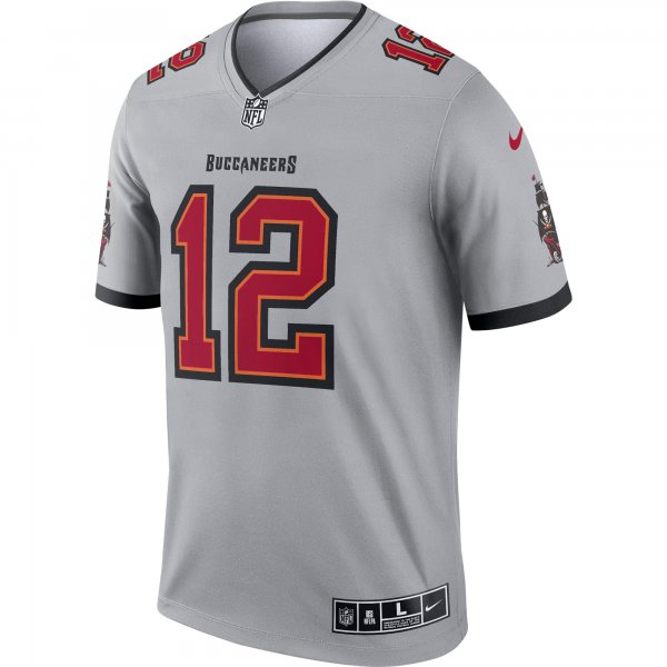 Men's Tampa Bay Buccaneers Tom Brady Nike Gray Inverted Legend Jersey