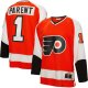 Men's Philadelphia Flyers Bernie Parent Mitchell & Ness Orange  1974/75 Blue Line Player Jersey