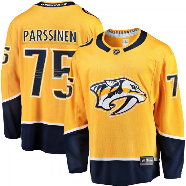 Men's Nashville Predators Juuso Parssinen Fanatics Gold Home Breakaway Jersey