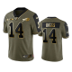 Buffalo Bills Stefon Diggs Olive Gold 2021 Salute To Service Men's Limited NFL Jersey