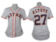 Houston Astros #27 Jose Altuve White Home Women's Stitched MLB Jersey