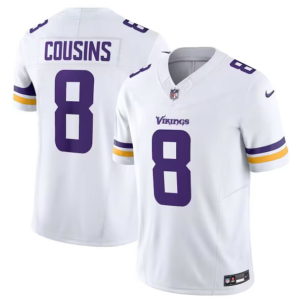 Youth Minnesota Vikings #8 Kirk Cousins Nike White Vapor F.U.S.E. Limited Jersey