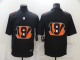 Men's Cincinnati Bengals #9 Joe Burrow Black 2020 Shadow Logo Vapor Untouchable Stitched NFL Nike Limited Jersey