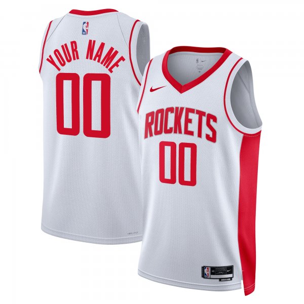 Unisex Houston Rockets Nike White Swingman Custom Jersey - Association Edition