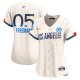 Women's Los Angeles Dodgers #05 Freddie Freeman Nike Cream 2024 City Connect Cool Base Jersey